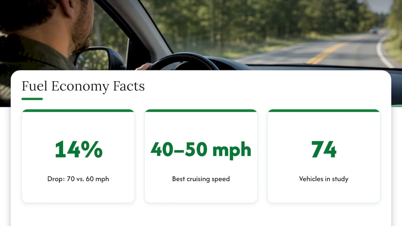 Fuel economy figures by cruising speed