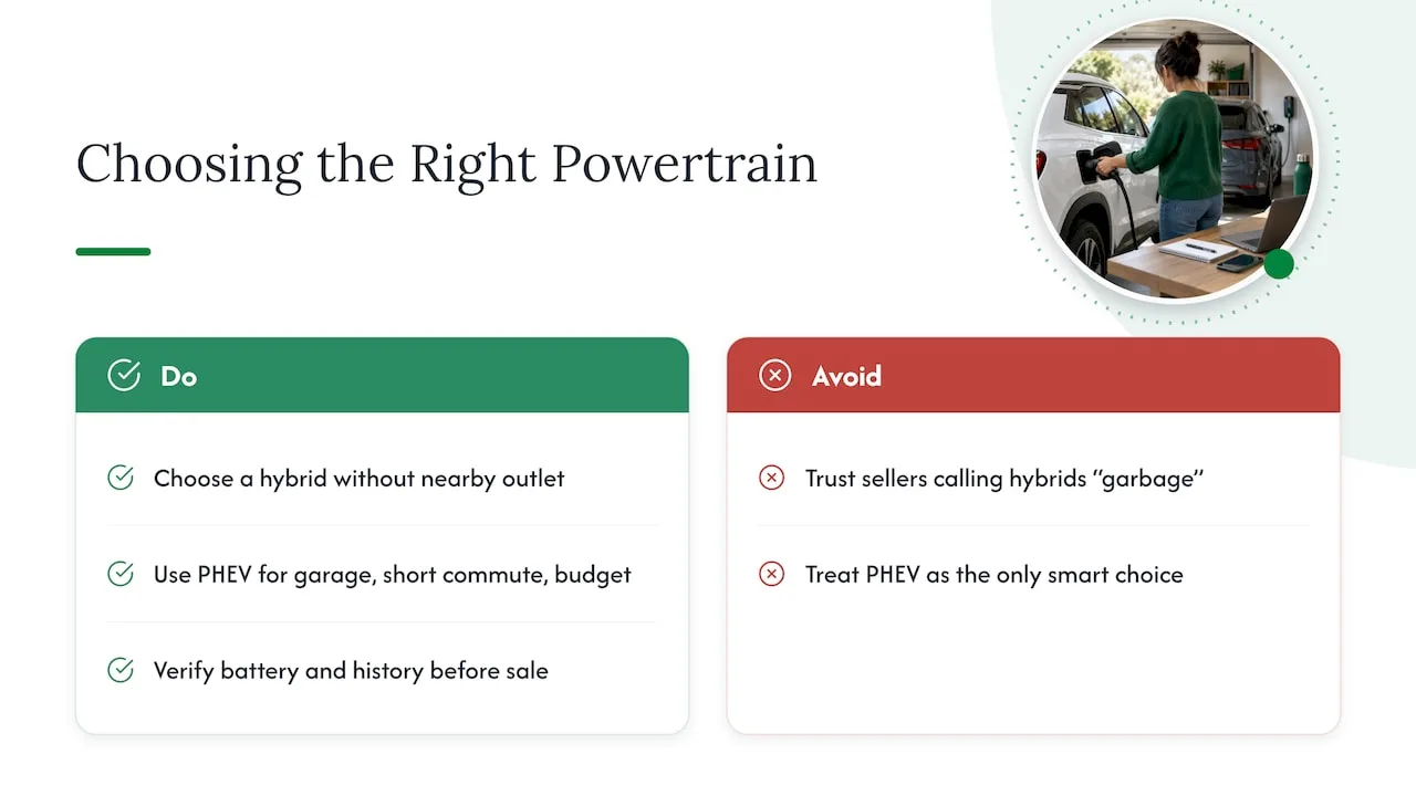 Our perspective: start with the plug, not the badge