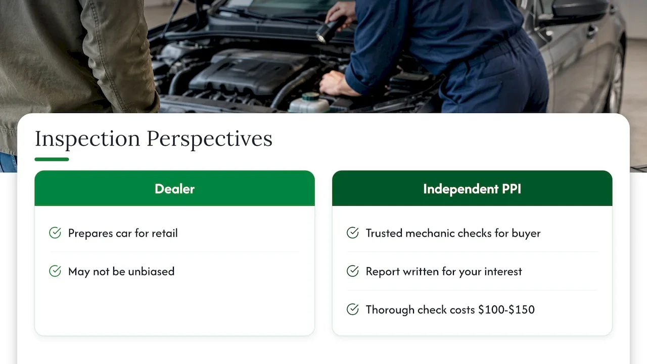 The used car problem: whose inspection is it? — overview diagram