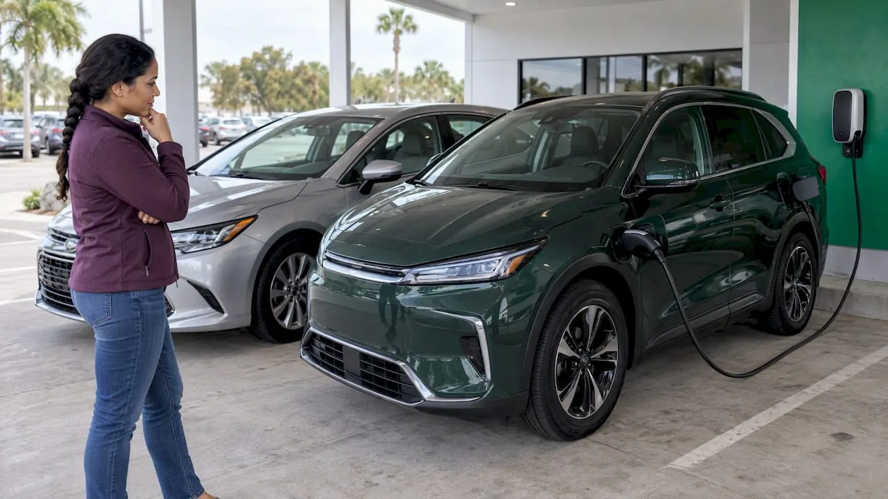 Shopper compares hybrid and plug-in hybrid cars