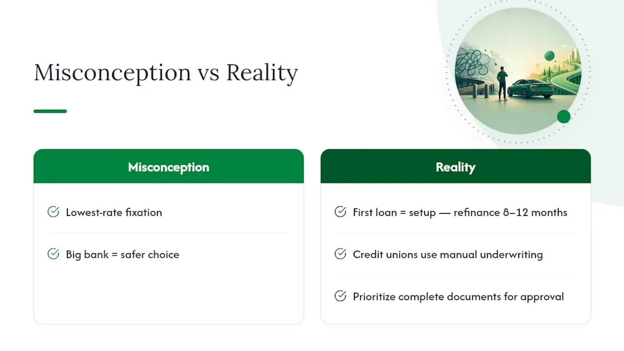 Comparison diagram of ITIN loan approval facts vs misconceptions